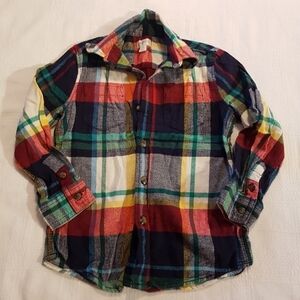 Gymboree boys size 3 shirt flannel plaid shirt